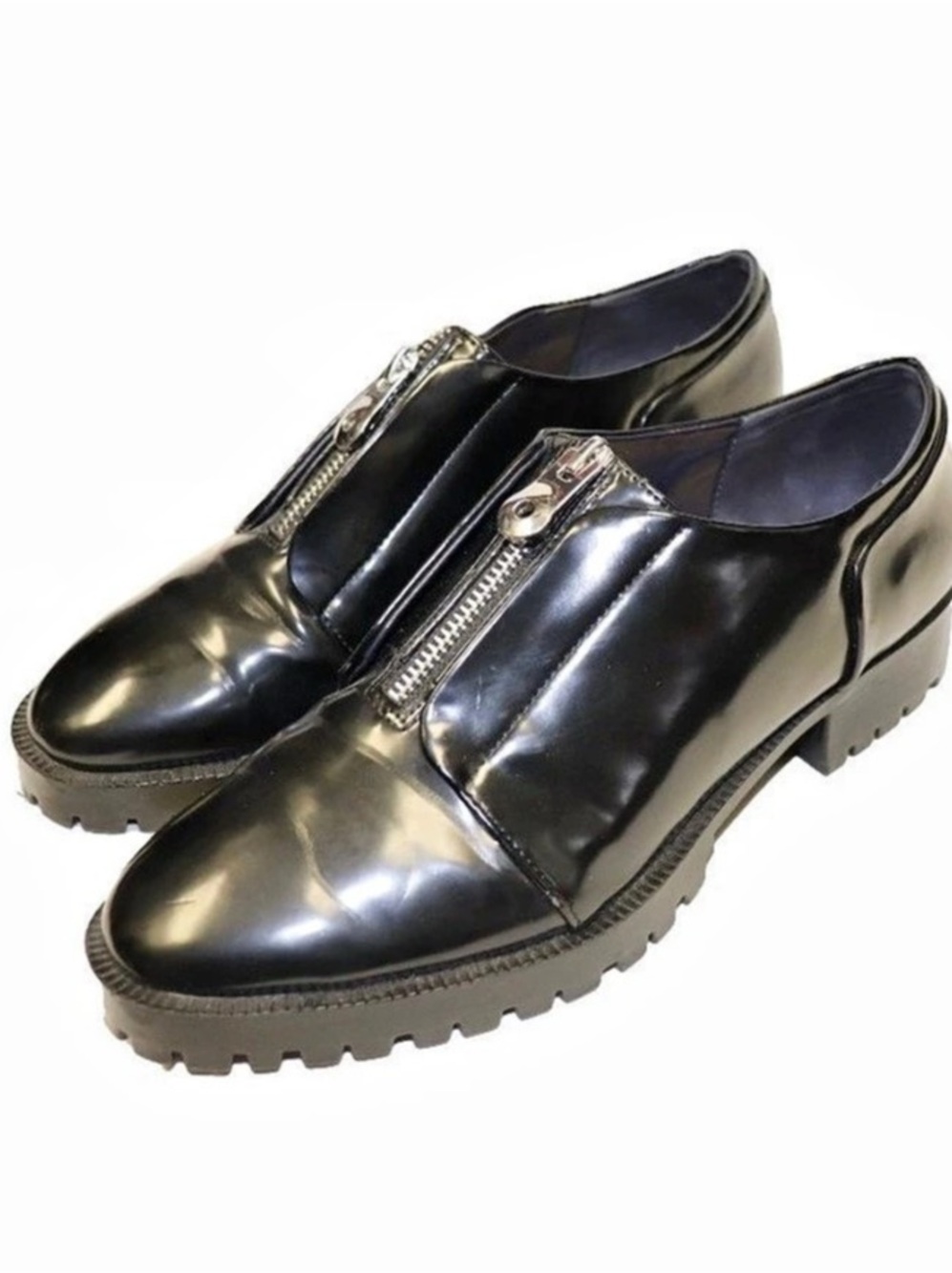 Zara Black Zip-Up Oxford Jazz Shoes
